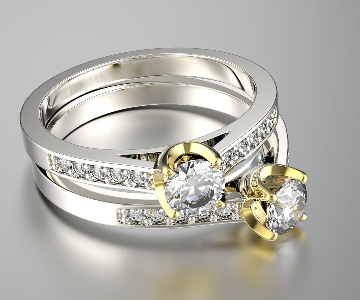Golden,Engagement,Ring,With,Diamond.,Jewelry,Background
